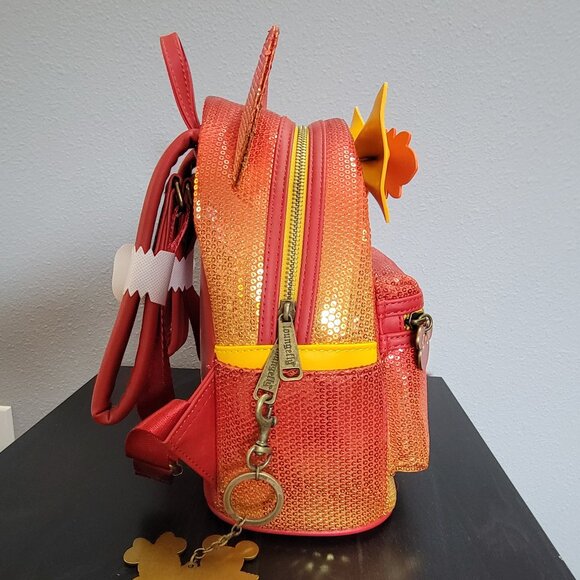 Loungefly Disney Fall Sequin Minnie Mouse Ombre Mini Backpack and wallet - Picture 2 of 9